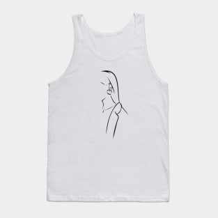 Body Woman One Line Art Tank Top